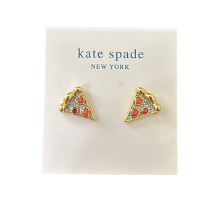 Kate Spade Pizza My Heart Stud Earrings NWT MSRP $58